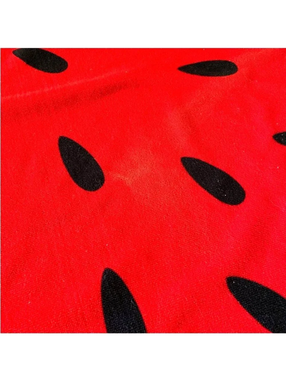 Watermelon Bite Round Beach Towel Vibrant Fruit Design Soft Fringe Edges